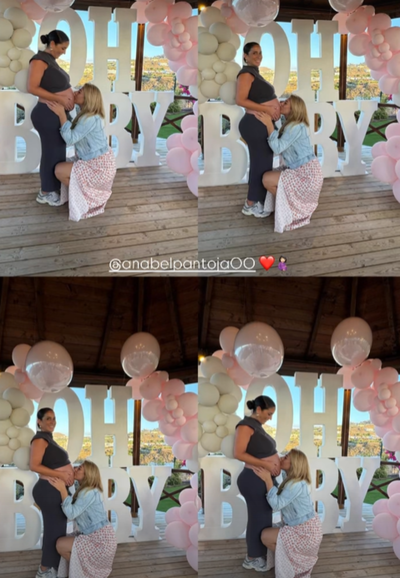 Anabel Pantoja, feliz en su baby shower