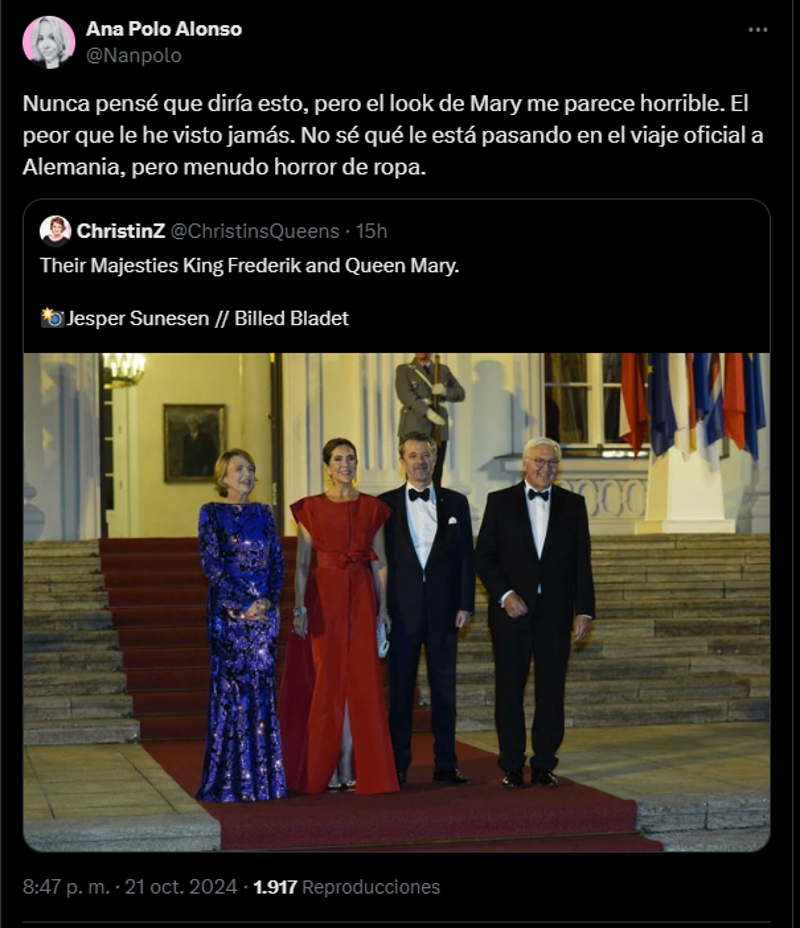 El tweed de la experta en realeza que criticaba el look de Mary de Dinamarca