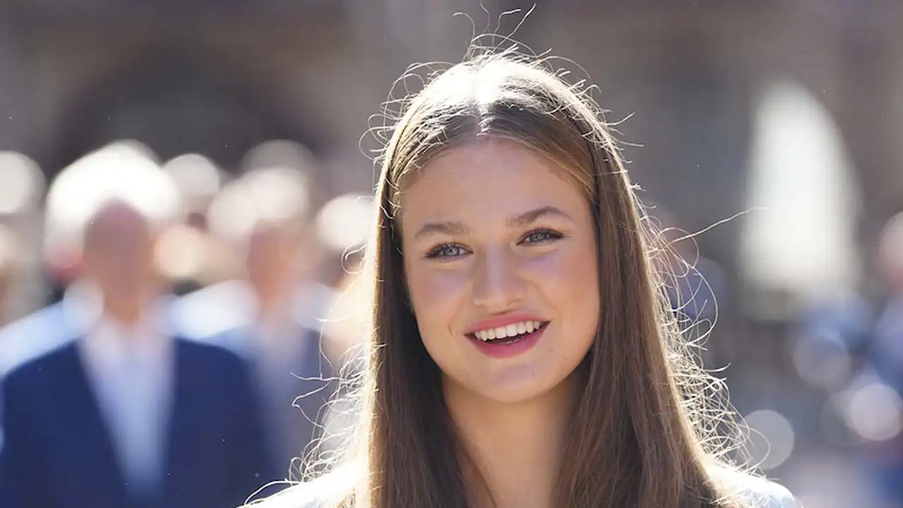 La Princesa Leonor, muy sonriente en Oviedo