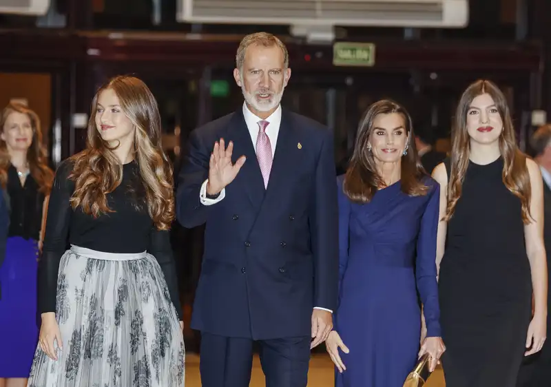 La Familia Real durante el concierto previo a los Premios Princesa de Asturias