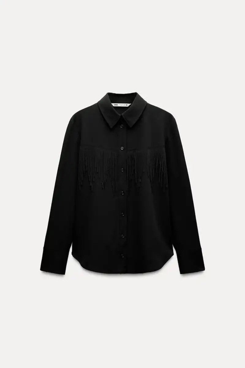 Camisa flecos ZW Collection de Zara 39,95 euros