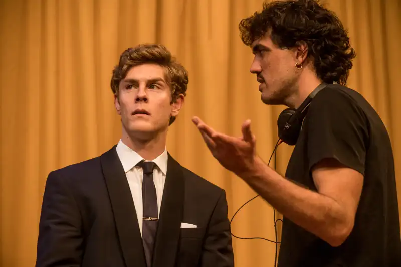 Patrick Criado y Alejandro Marín durante el rodaje de 'La Canción'