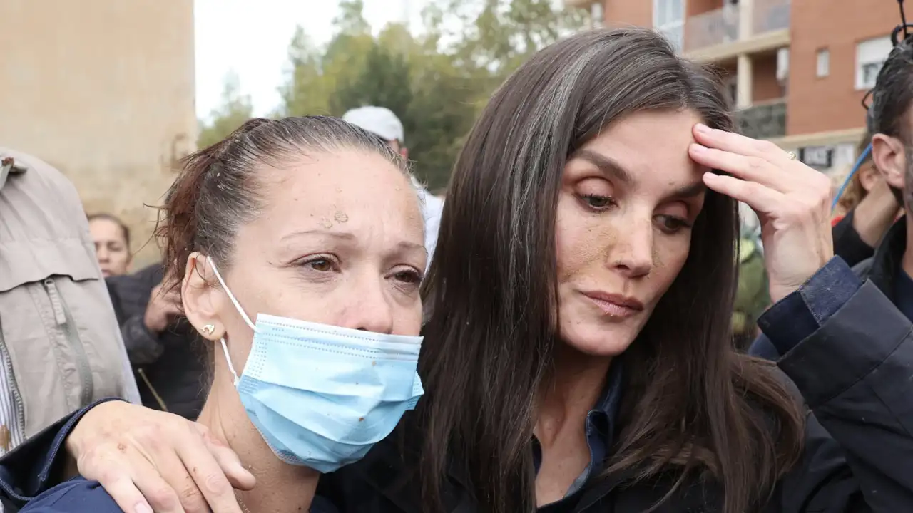 La Reina Letizia durante su visita a Paiporta