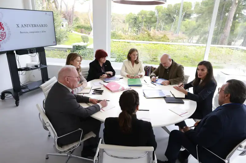 La reunión de la Reina Letizia en su despacho en Zarzuela  