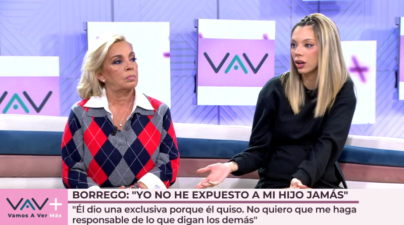 Carmen Borrego y Alejandra Rubio, en el plató de 'Vamos a ver'. 