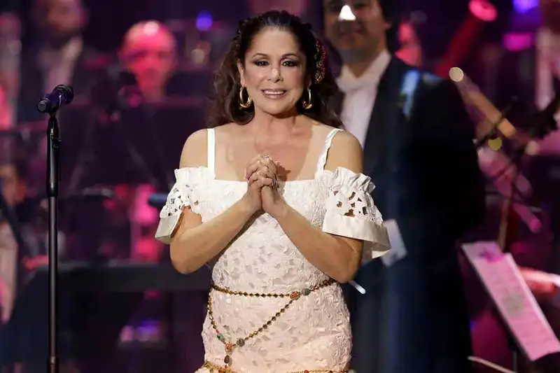 Isabel Pantoja durante un concierto en Aranjuez