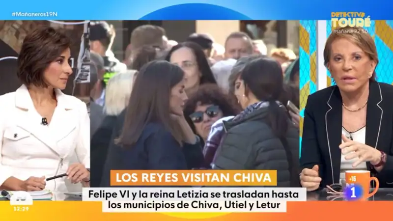 María Eugenia Yagüe valora la visita de los Reyes a Chiva en 'Mañaneros'. 