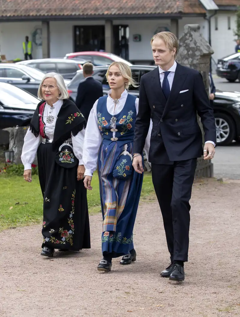 Marius Borg en un evento público de la Familia Real de Noruega