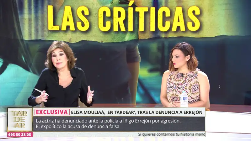 Ana Rosa Quintana y Elisa Mouliaá en 'TardeAR'