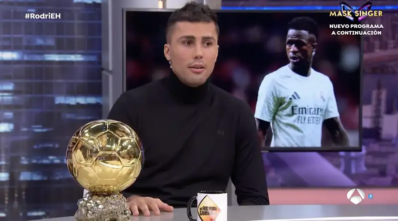 El jugador de fútbol Rodri en 'El Hormiguero'