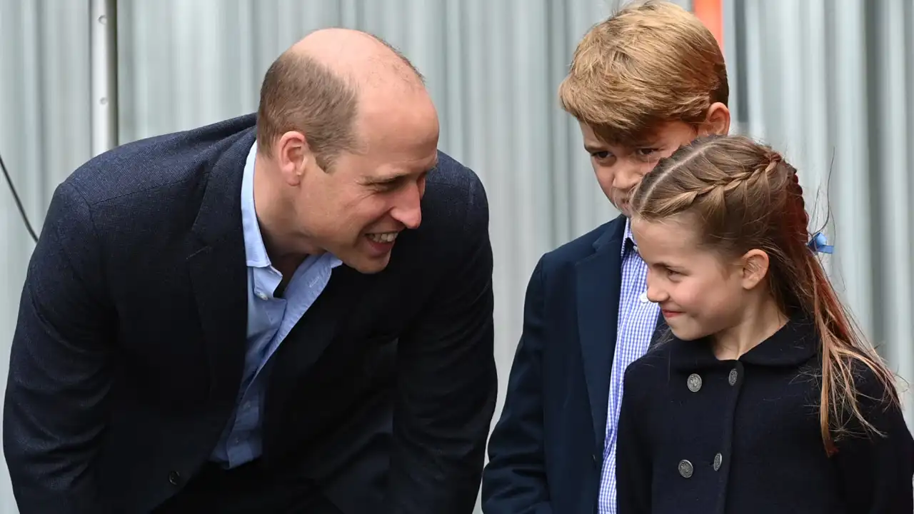 El príncipe Guillermo con sus hijos 