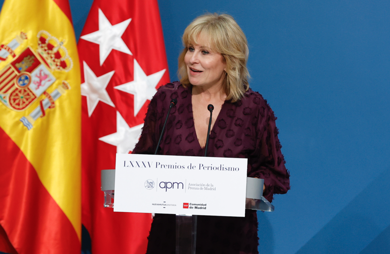 María Rey en los Premios de Periodismo de la APM