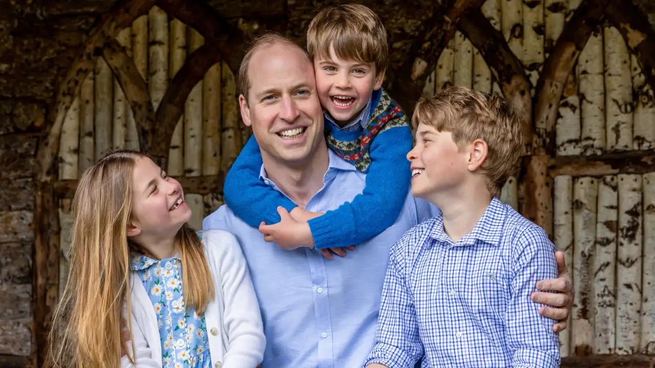 El príncipe Guillermo junto a sus tres hijos, George, Charlotte y Louis