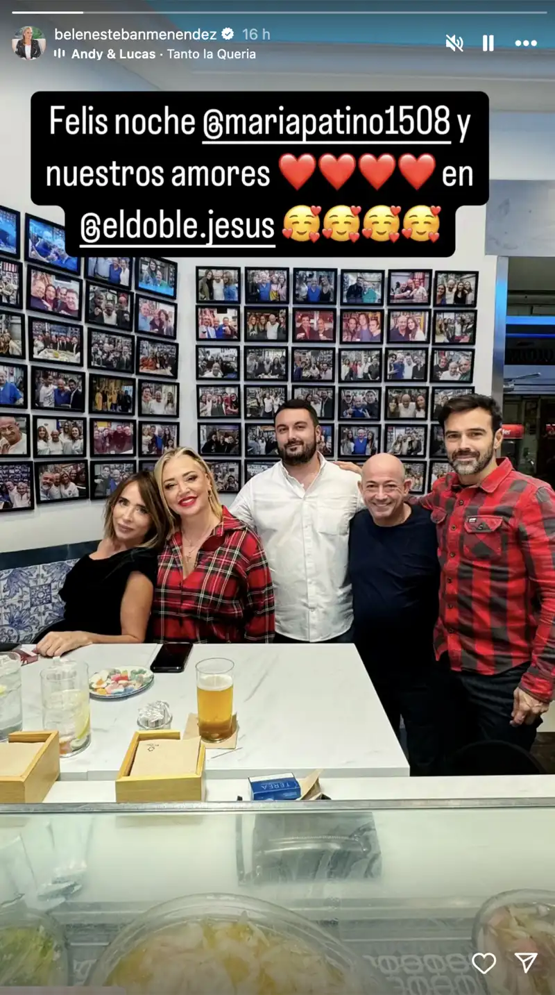 Storie de Belén Esteban junto a María Patiño y sus maridos