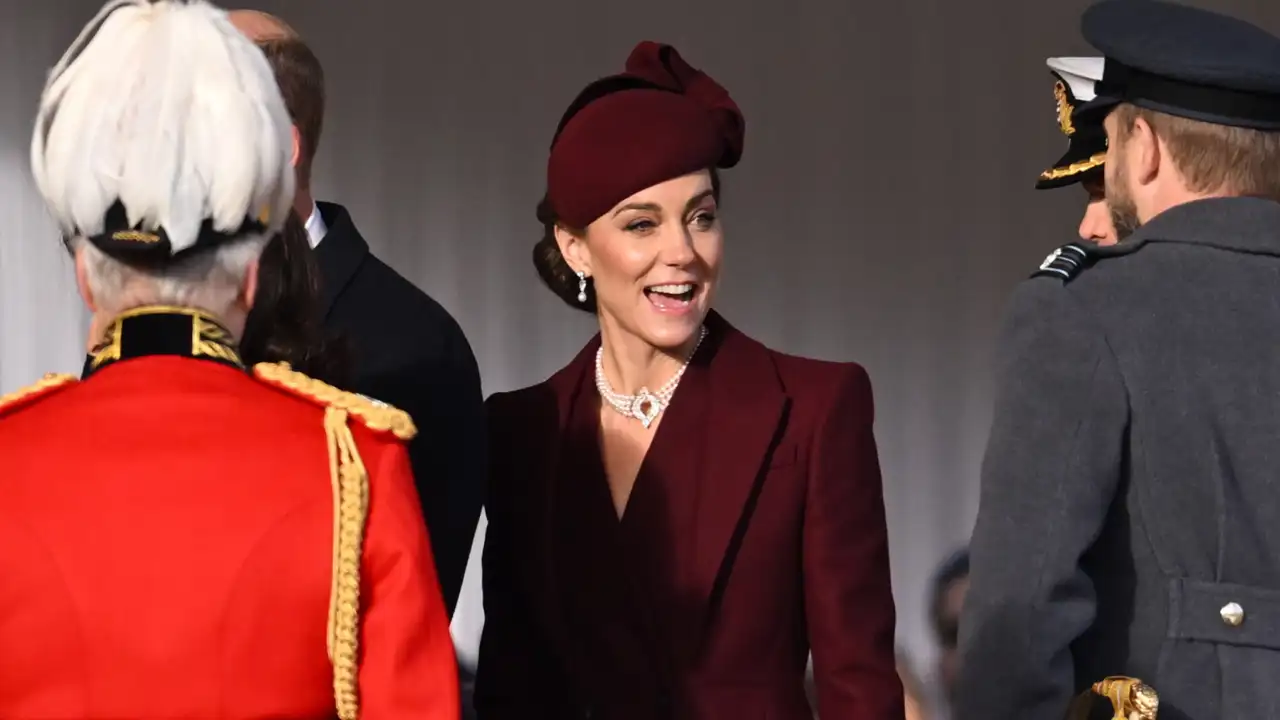 Kate Middleton reaparece durante la visita del Emir de Qatar en Londres