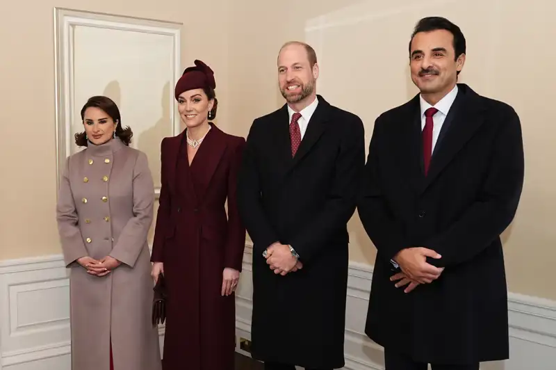 Kate Middleton reaparece durante la visita del Emir de Qatar en Londres