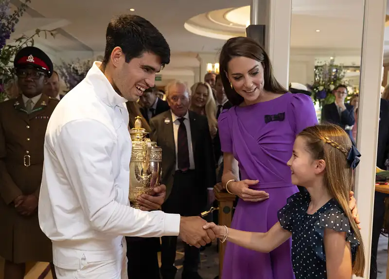 La Princesa Charlotte conociendo a Carlos Alcaraz