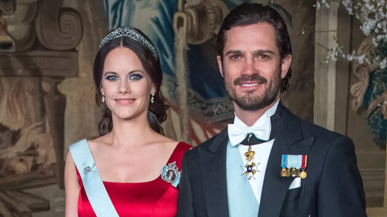 Sofía y Carlos Felipe de Suecia durante una cena de gala