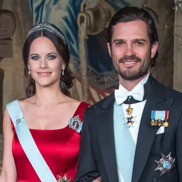 Sofía y Carlos Felipe de Suecia durante una cena de gala