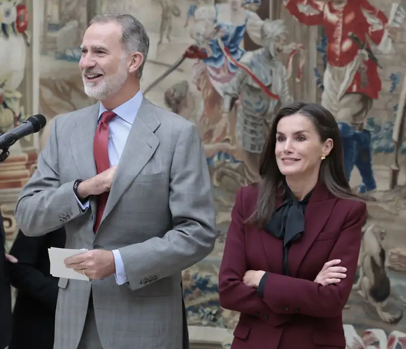 Los Reyes Felipe y Letizia, relajados