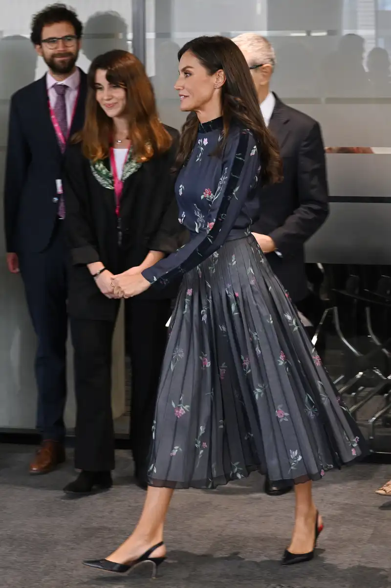 El precioso vestido floral de Armani que la Reina Letizia estrenó en Londres en 2023 