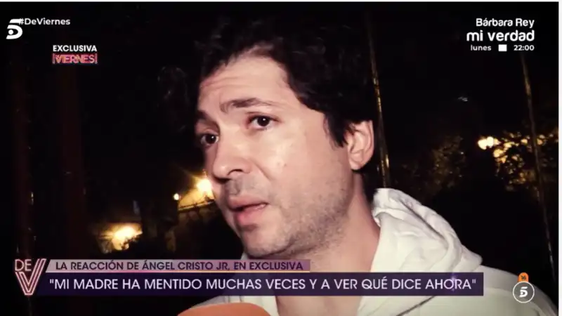 Ángel Cristo reacciona a la entrevista de su madre