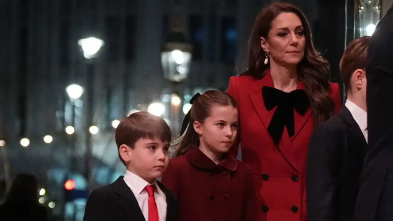 Kate Middleton, la princesa Charlotte y el príncipe Louis.