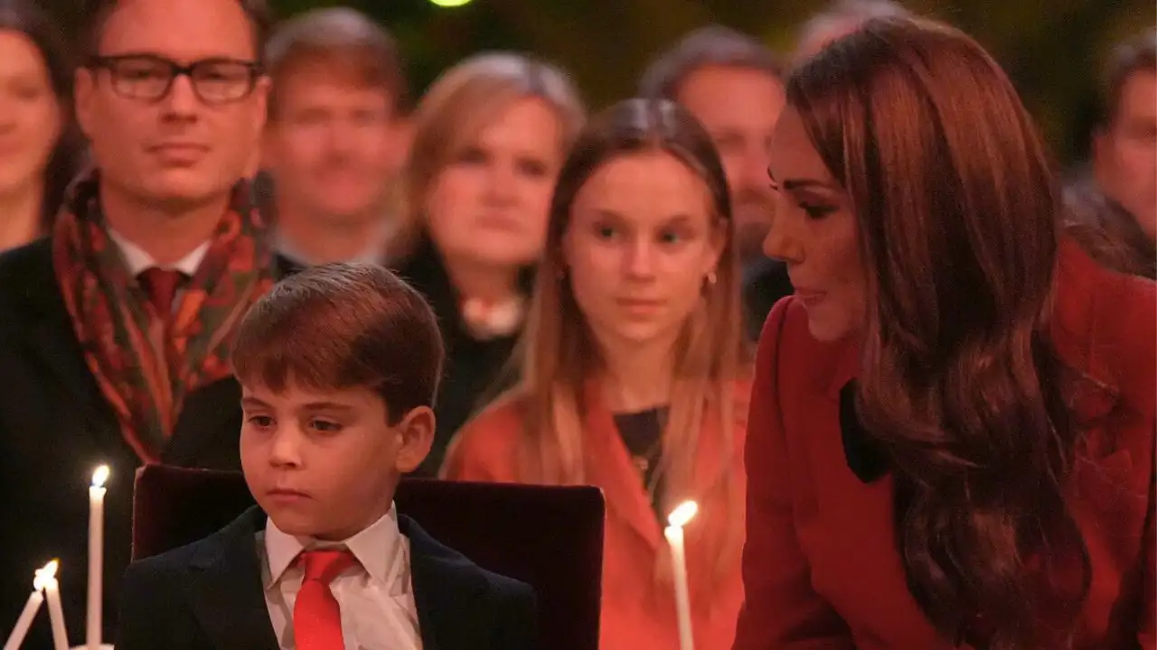 Kate Middleton y el príncipe Louis. 