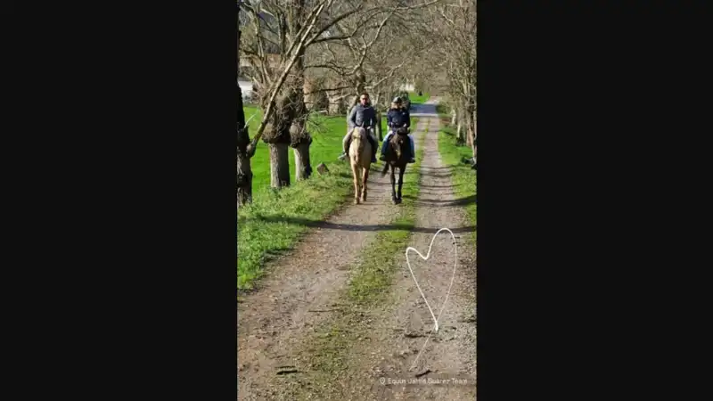 Escassi y Sheila pasean en caballo