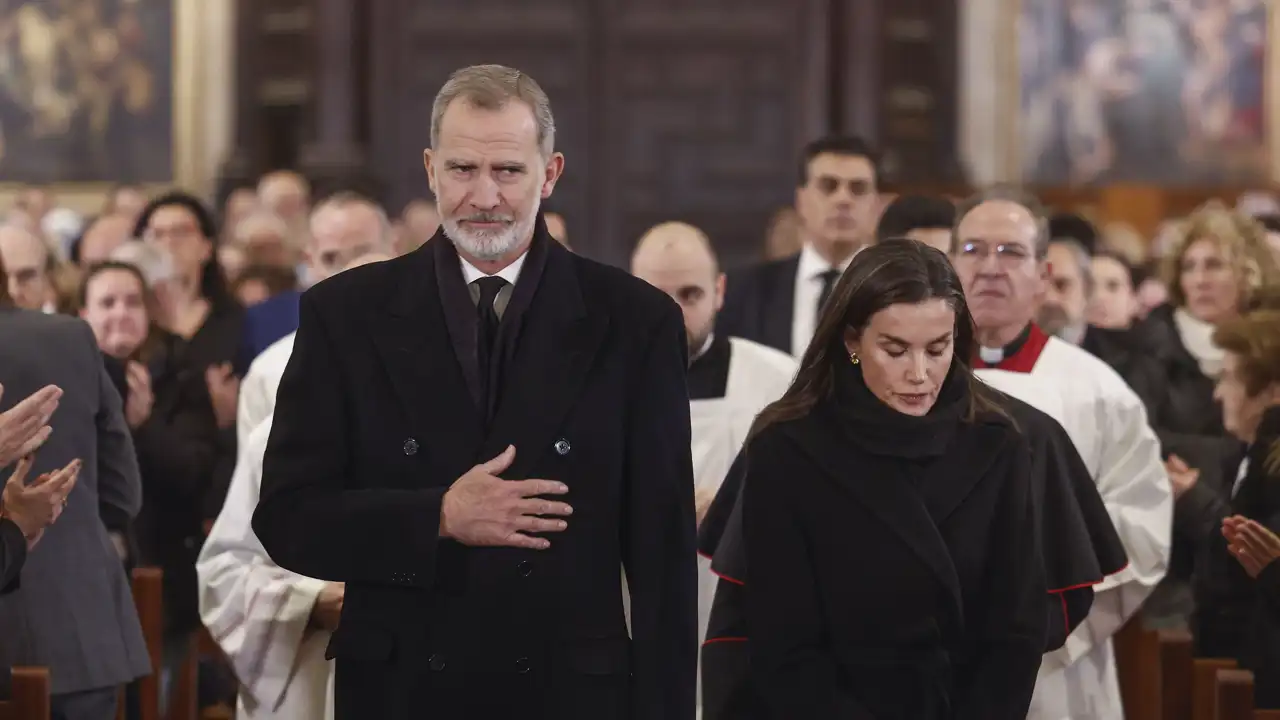 Los Reyes Felipe y Letizia en el funeral por la DANA de Valencia