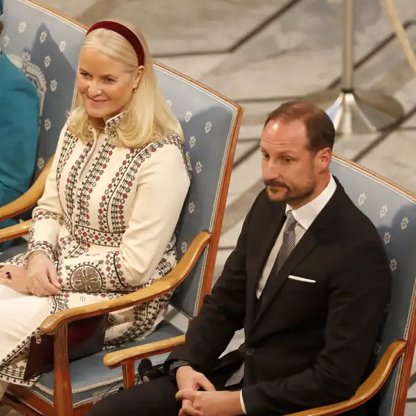 Haakon y Mette-Marit de Noruega en la ceremonia del Premio Nobel de La Paz.