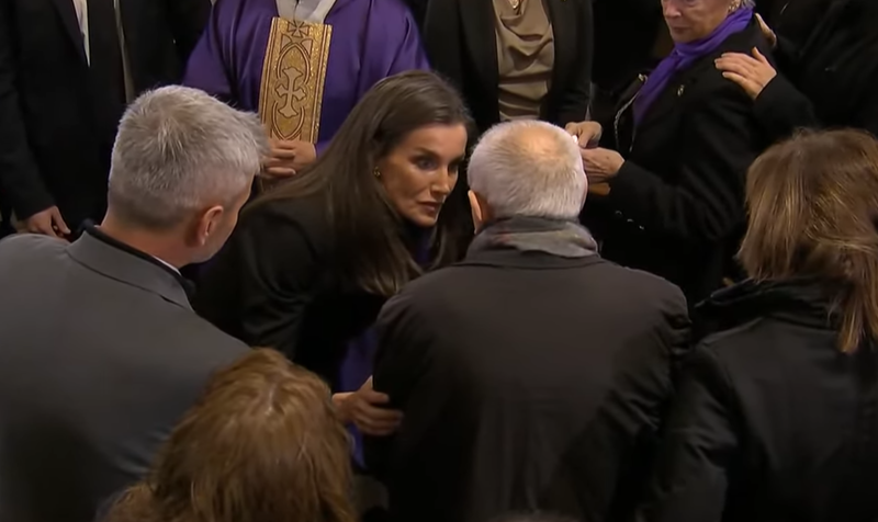 La Reina Letizia en el funeral por las víctimas de la DANA