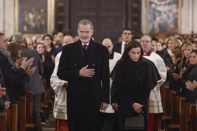 Los Reyes Felipe y Letizia en el funeral por la DANA de Valencia