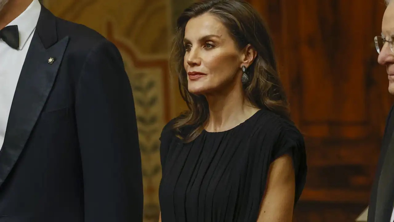 La Reina Letizia, en la cena de gala en Roma.