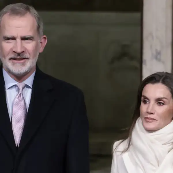 Los Reyes Felipe y Letizia en Italia. 