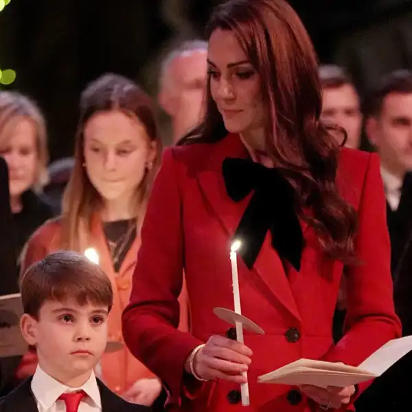 Kate Middleton y el príncipe Louis. 
