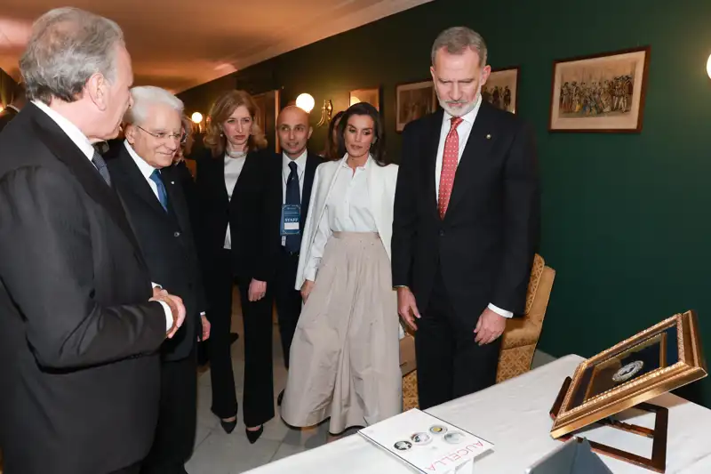 La Reina Letizia, en su último acto en Nápoles.