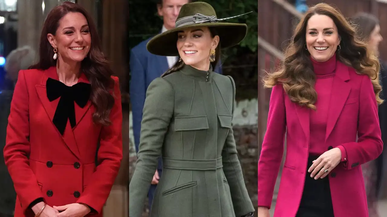 Los 7 abrigos más elegantes y de corte diplomático de Kate Middleton para el invierno