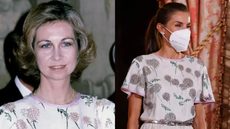 La reina Letizia y doña Sofia