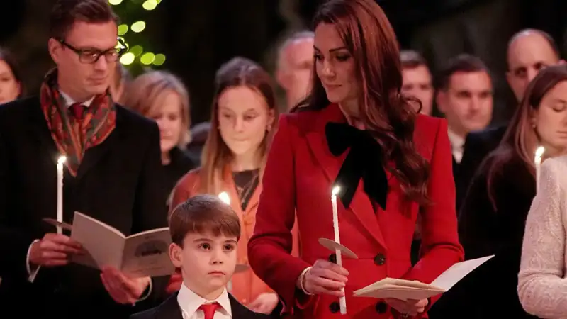 Kate Middleton y el príncipe Louis. 