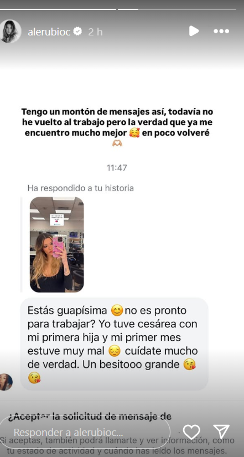 Alejandra Rubio actualiza su estado de salud y revela sus planes más inmediatos