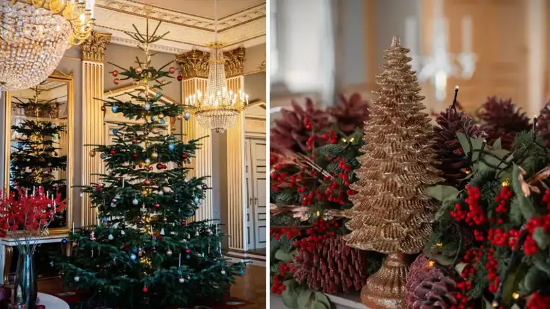 Árbol y decoración navideña de la familia real danesa