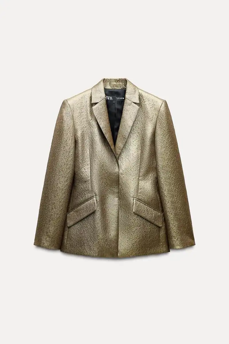 Blazer metalizada ZW Collection de Zara 79,95 euros