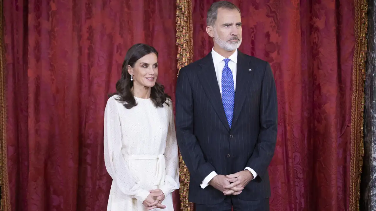 Los Reyes, en el Palacio Real.