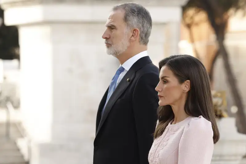 Los Reyes, Felipe y Letizia, durante su viaje de Estado a Italia.