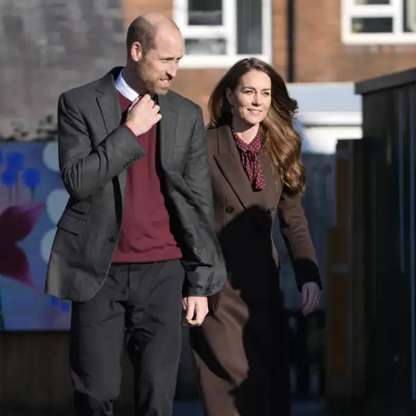 El príncipe Guillermo y Kate Middleton en la reaparición de la princesa.