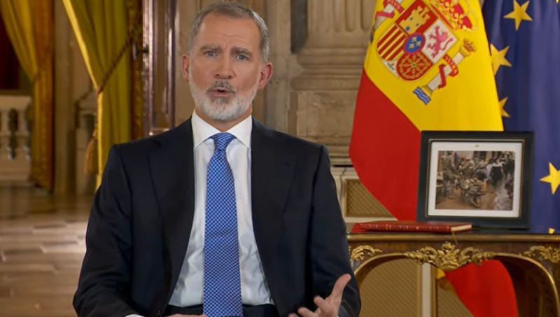 Discurso Rey Felipe VI desde el Palacio Real.