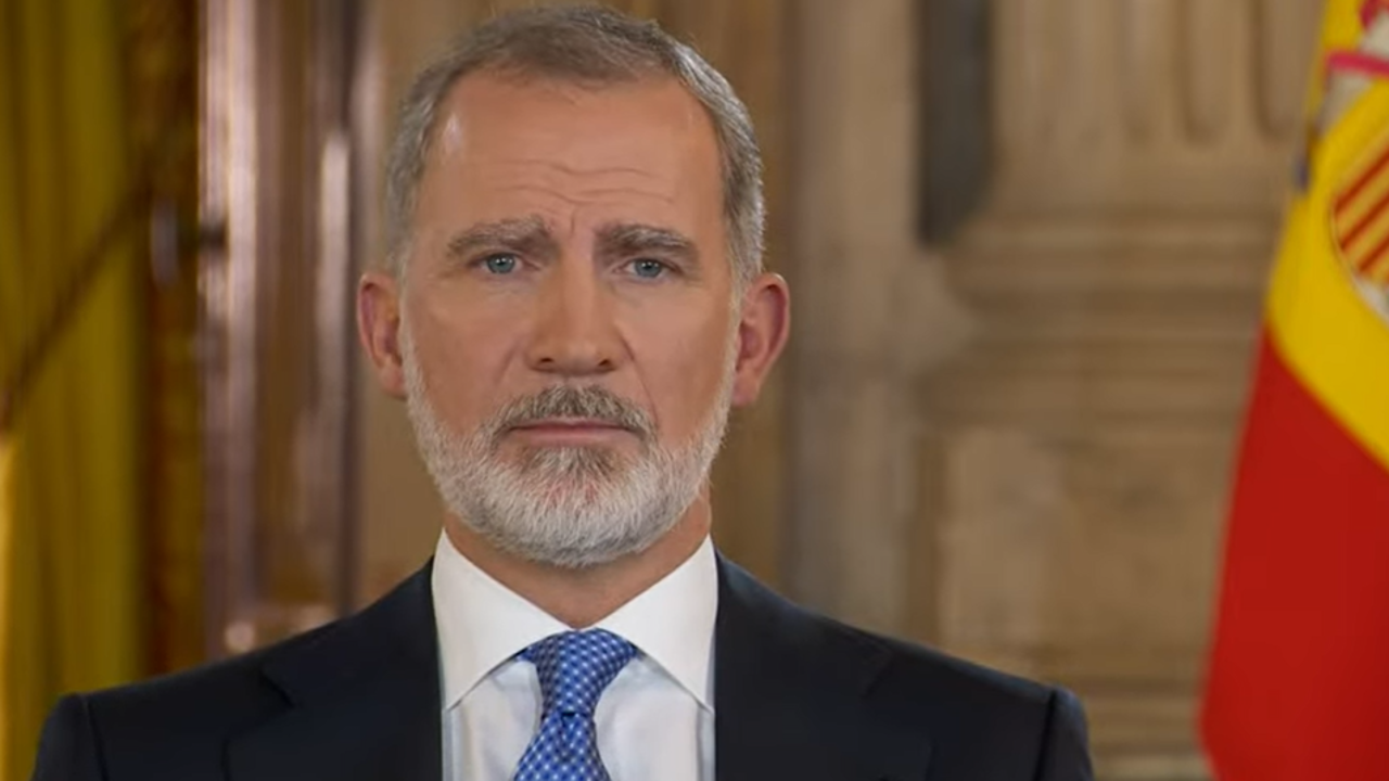 El Rey Felipe VI pronuncia su tradicional discurso de Navidad. 