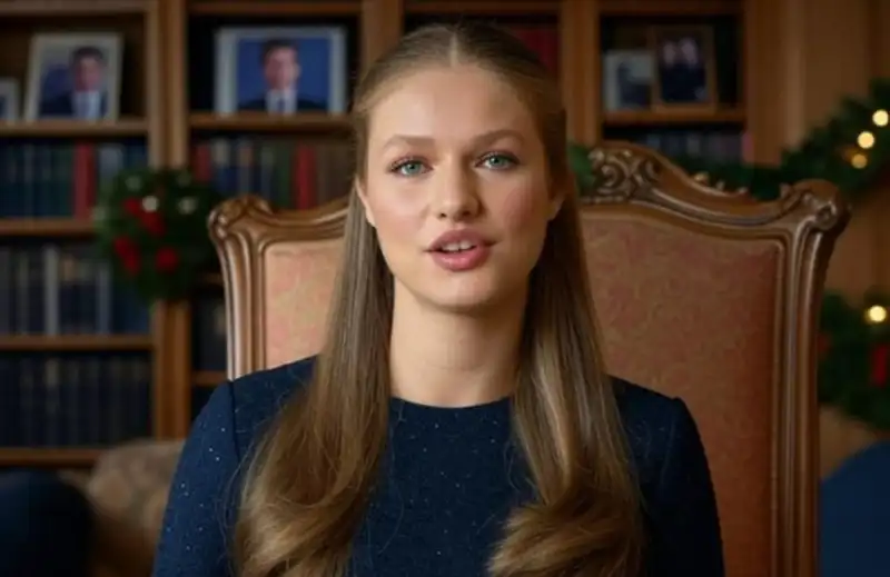 La Princesa Leonor, según la IA, pronunciando el discurso de Navidad