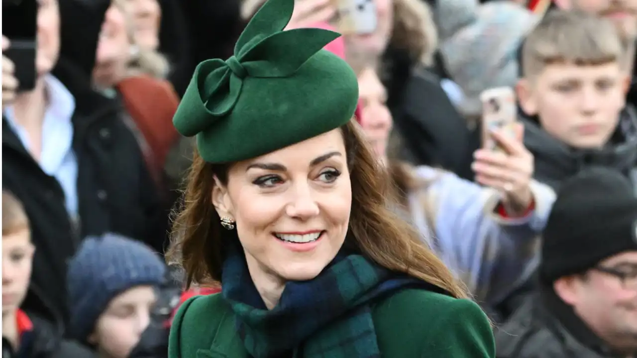 Kate Middleton vestida de verde